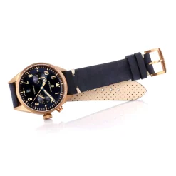 Steinhart Watches Chronografen^Nav.B - Monopusher Brons 42 Blauw