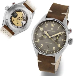 Steinhart Watches Chronografen^Nav.B - Monopusher 42 Grijs