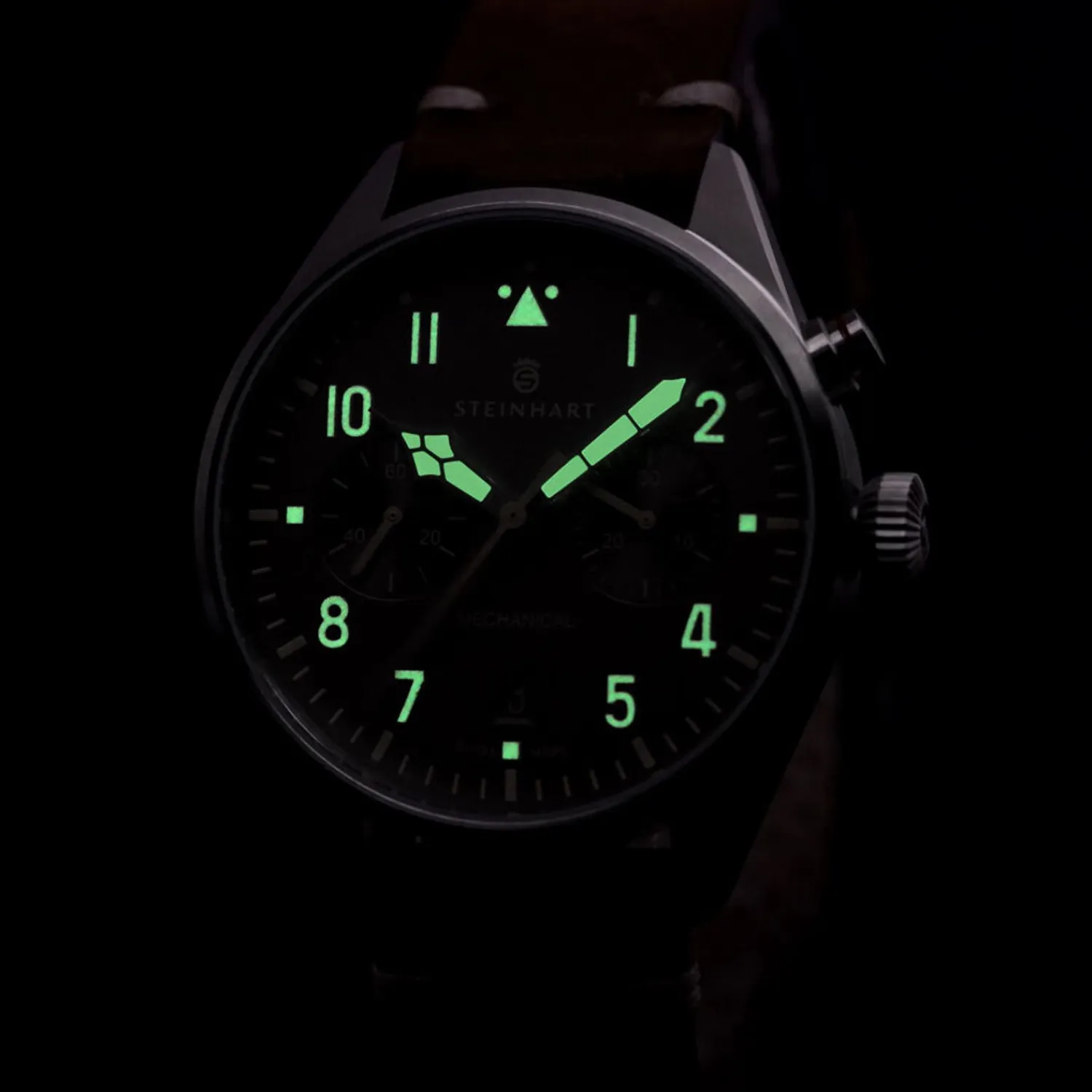Steinhart Watches Chronografen^Nav.B - Monopusher 42 Grijs