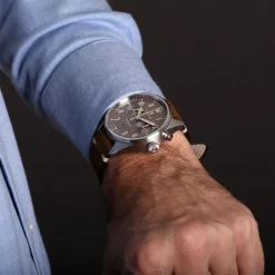 Steinhart Watches Beperkte Editie^Nav.B - Monopusher 42 Grijs