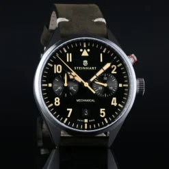 Steinhart Watches Chronografen^Nav.B - Monopusher 42 Zwart