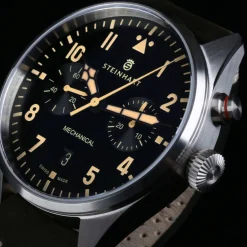 Steinhart Watches Chronografen^Nav.B - Monopusher 42 Zwart