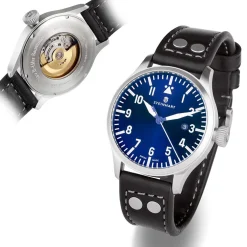 Steinhart Watches Pilotenhorloges^Nav B-Uhr 44 Datum Blauw