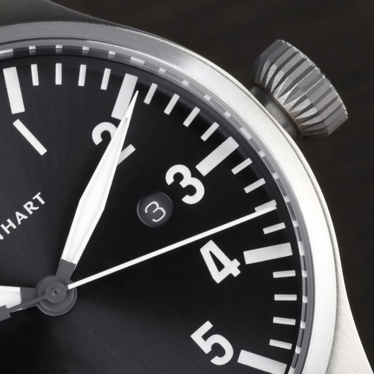 Steinhart Watches Pilotenhorloges^Nav B-Uhr 44 Datumgrijs