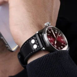 Steinhart Watches Pilotenhorloges^Nav B-Uhr 44 Datum Rood