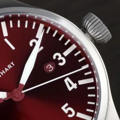 Steinhart Watches Pilotenhorloges^Nav B-Uhr 44 Datum Rood