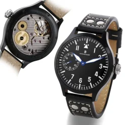 Steinhart Watches Pilotenhorloges^Nav B-Uhr 47 Handaufzug Zwart