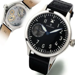 Steinhart Watches Pilotenhorloges^Nav B-Uhr 47 St1 Premium Antraciet