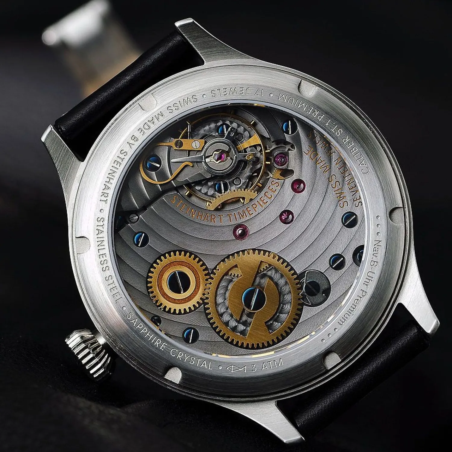 Steinhart Watches Pilotenhorloges^Nav B-Uhr 47 St1 Premium Antraciet