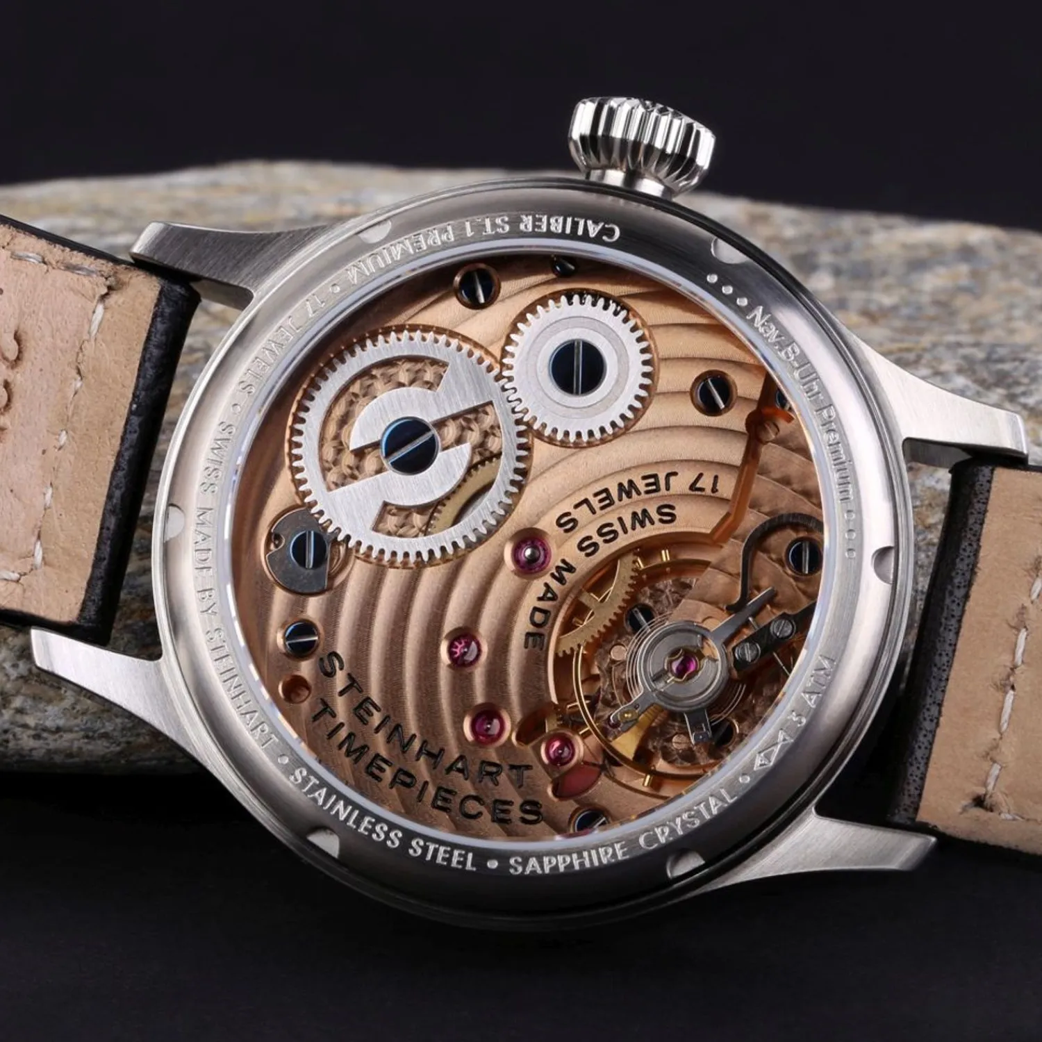 Steinhart Watches Premium Lijn^Nav B-Uhr 44 St1 Premium Goud
