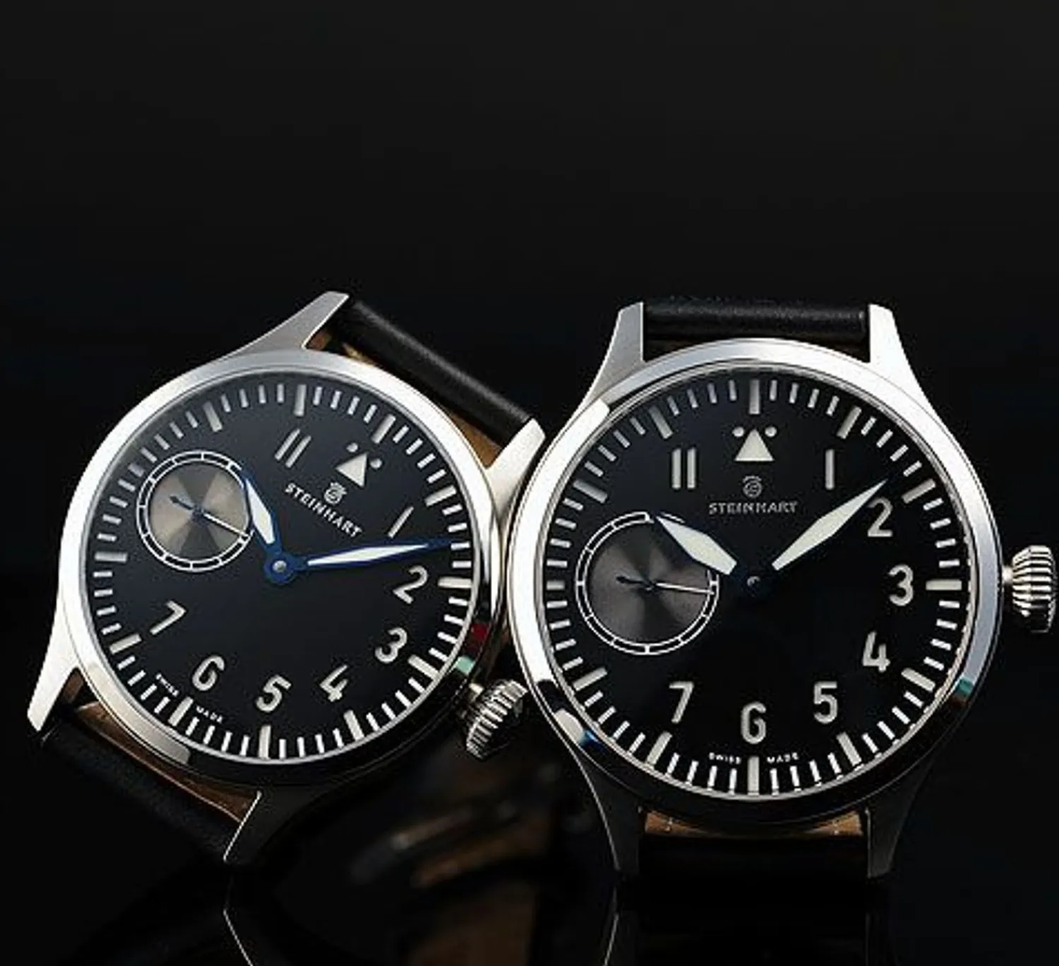 Steinhart Watches Pilotenhorloges^Nav B-Uhr 47 St1 Premium Goud