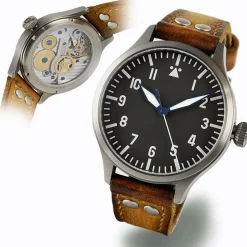 Steinhart Watches Premium Lijn^Nav B-Uhr 44 Titan A Muster Zentralsekunde