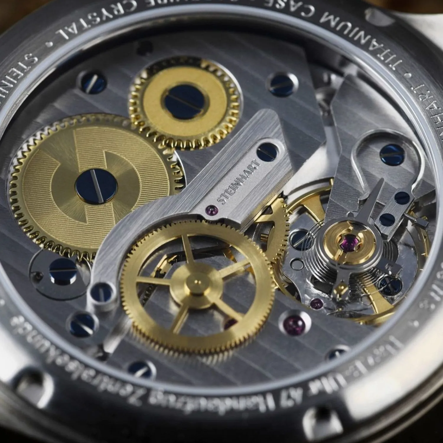 Steinhart Watches Pilotenhorloges^Nav B-Uhr 44 Titan A Muster Zentralsekunde