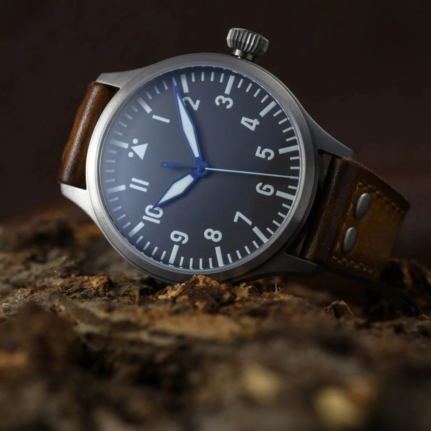 Steinhart Watches Pilotenhorloges^Nav B-Uhr 47 Titan A-Type Centrale Seconde