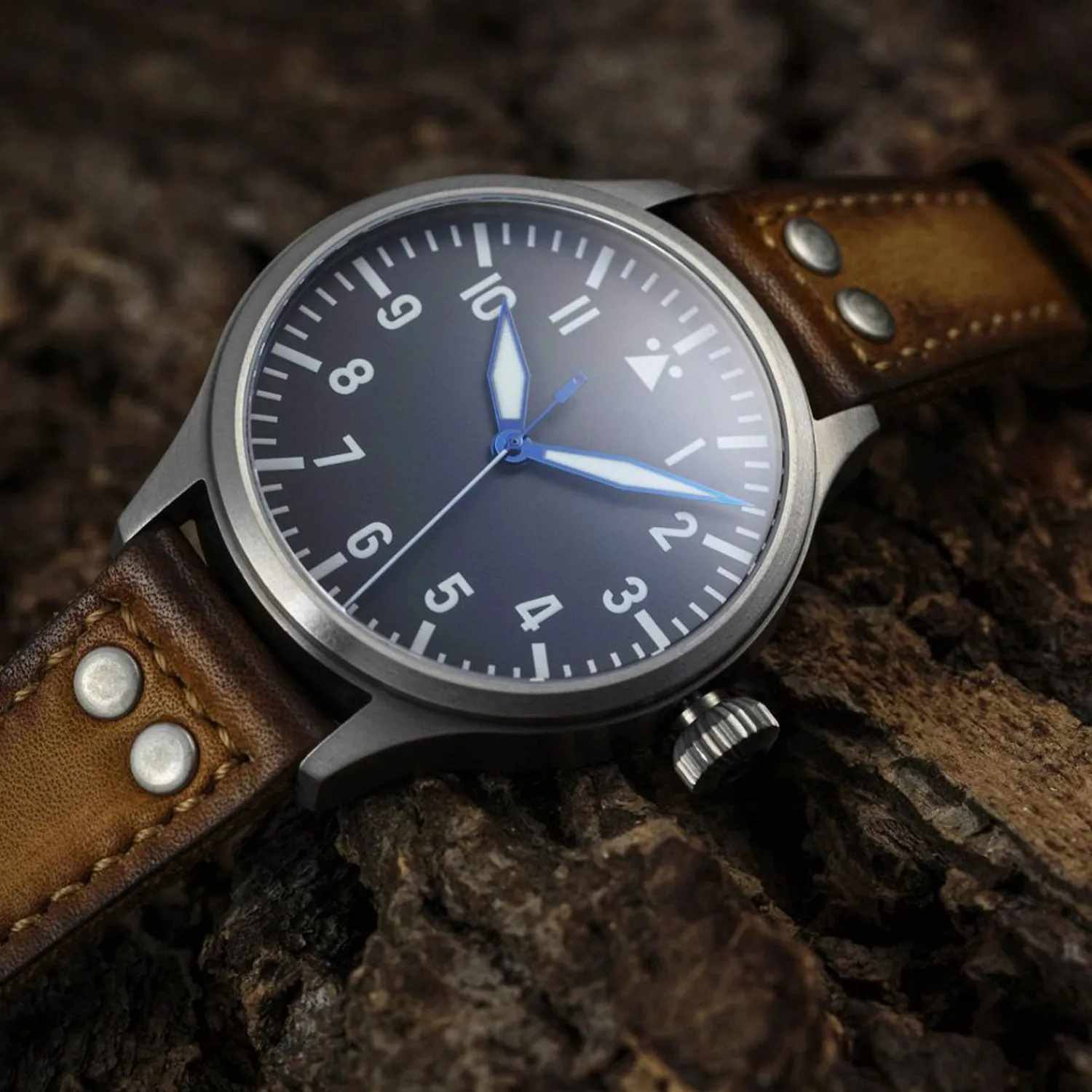 Steinhart Watches Pilotenhorloges^Nav B-Uhr 47 Titan A-Type Centrale Seconde