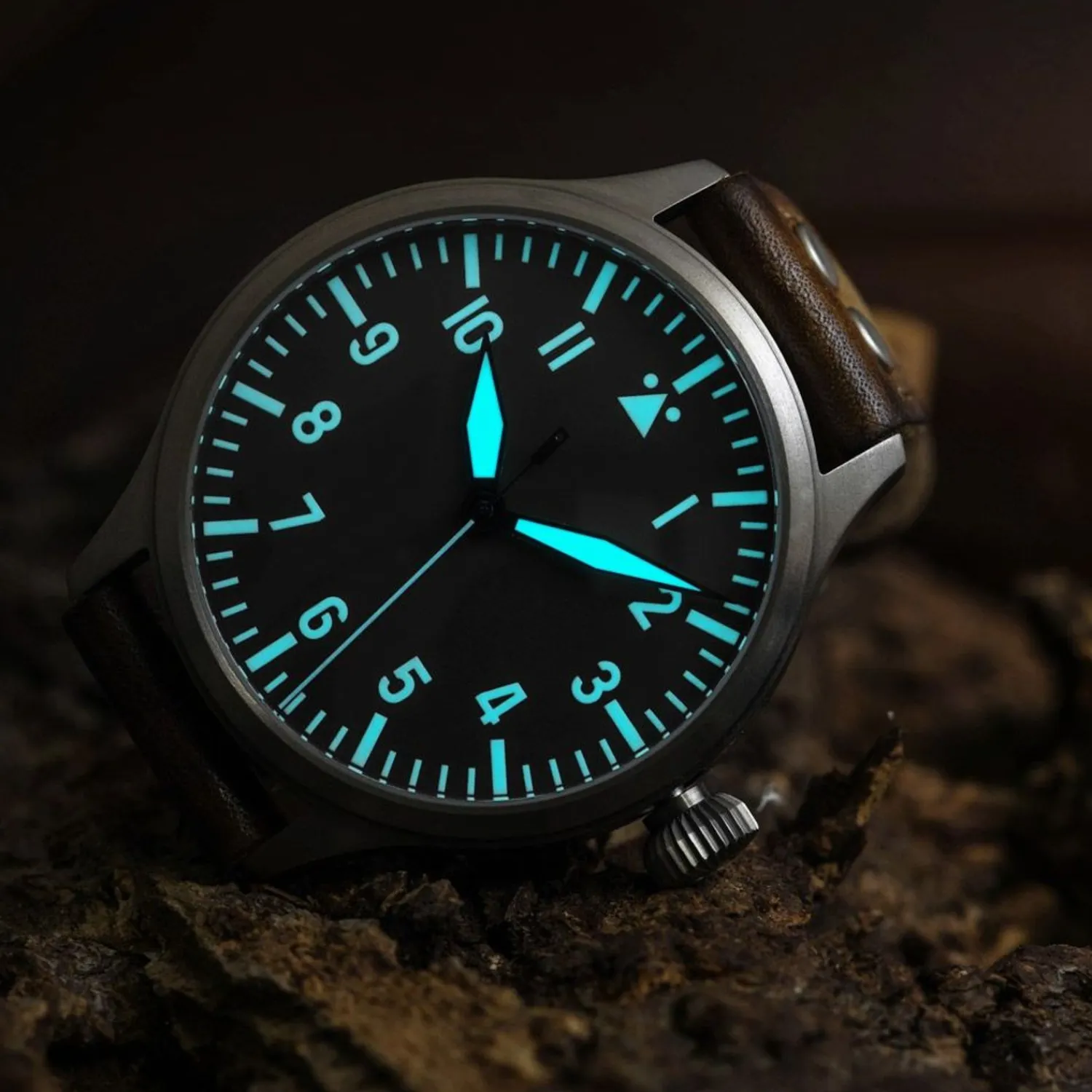 Steinhart Watches Pilotenhorloges^Nav B-Uhr 47 Titan A-Type Centrale Seconde