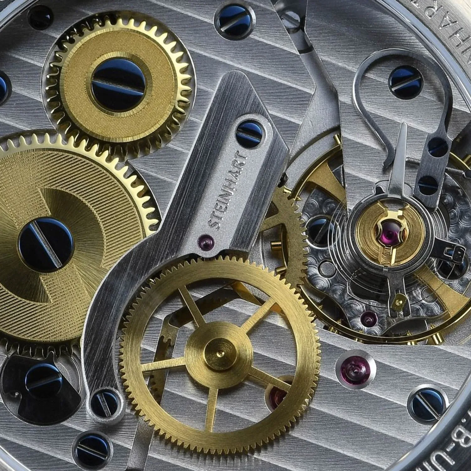 Steinhart Watches Premium Lijn^Nav B-Uhr 44 Titan B Muster Zentralsekunde