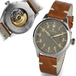 Steinhart Watches Pilotenhorloges^Nav B-Uhr 42 Vintage Beige A-Muster