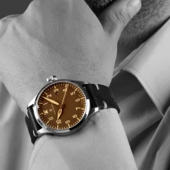 Steinhart Watches Pilotenhorloges^Nav B-Uhr 42 Vintage Bruin A-Muster