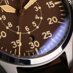 Steinhart Watches Pilotenhorloges^Nav B-Uhr 42 Vintage Bruine B-Muster