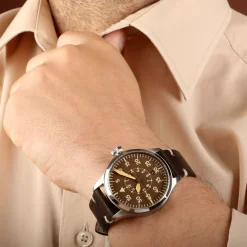 Steinhart Watches Pilotenhorloges^Nav B-Uhr 42 Vintage Bruine B-Muster