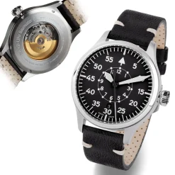 Steinhart Watches Pilotenhorloges^Nav B-Uhr 42 Zwart B-Muster