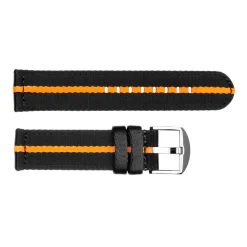 Steinhart Watches Bandjes 22 Mm^Navo-Band Zwart/Oranje