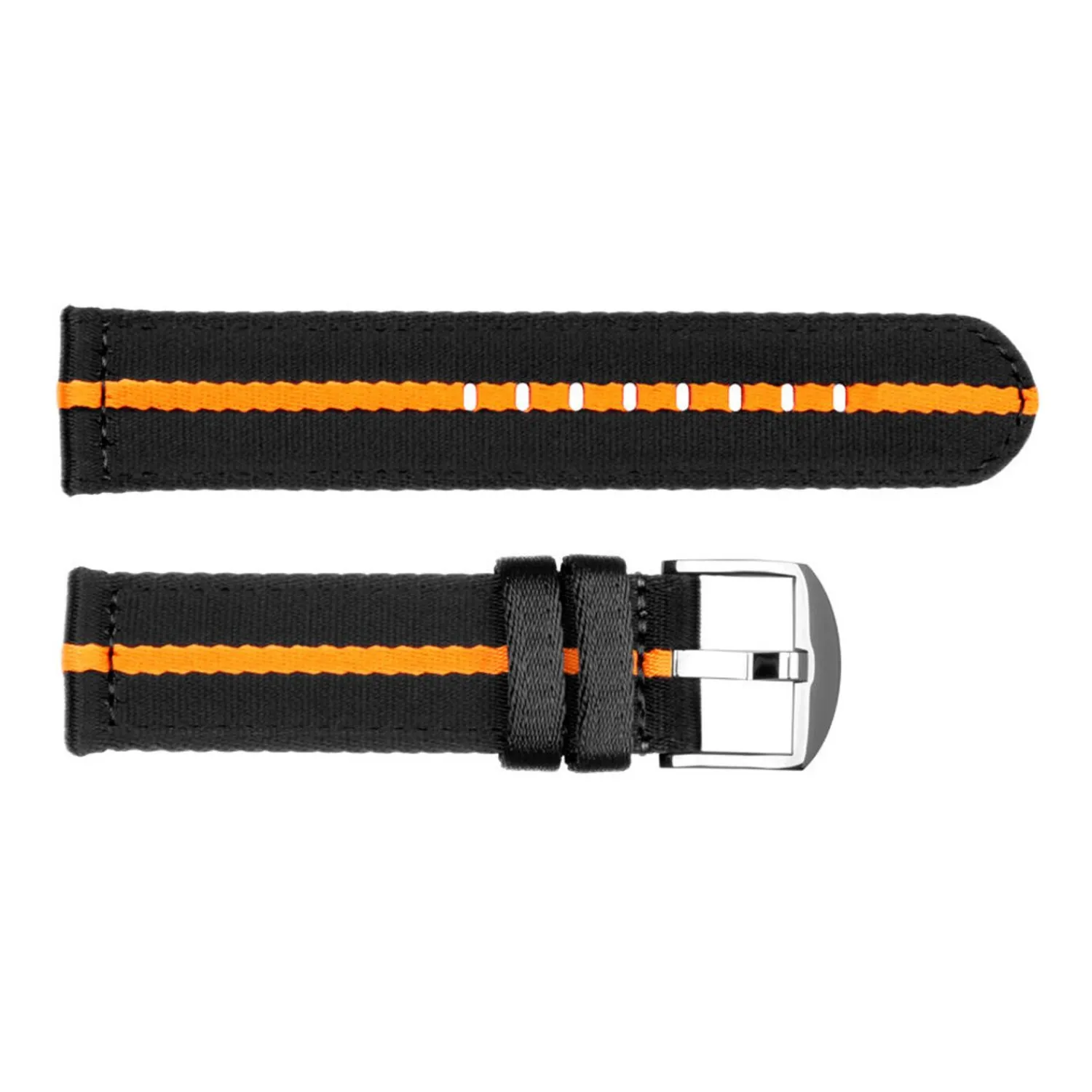 Steinhart Watches Bandjes 22 Mm^Navo-Band Zwart/Oranje
