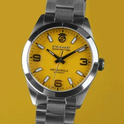 Steinhart Watches Duikhorloges 39 Mm^Oceaan 39 Metropole Geel