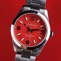 Steinhart Watches Duikhorloges 39 Mm^Oceaan 39 Metropole Rood