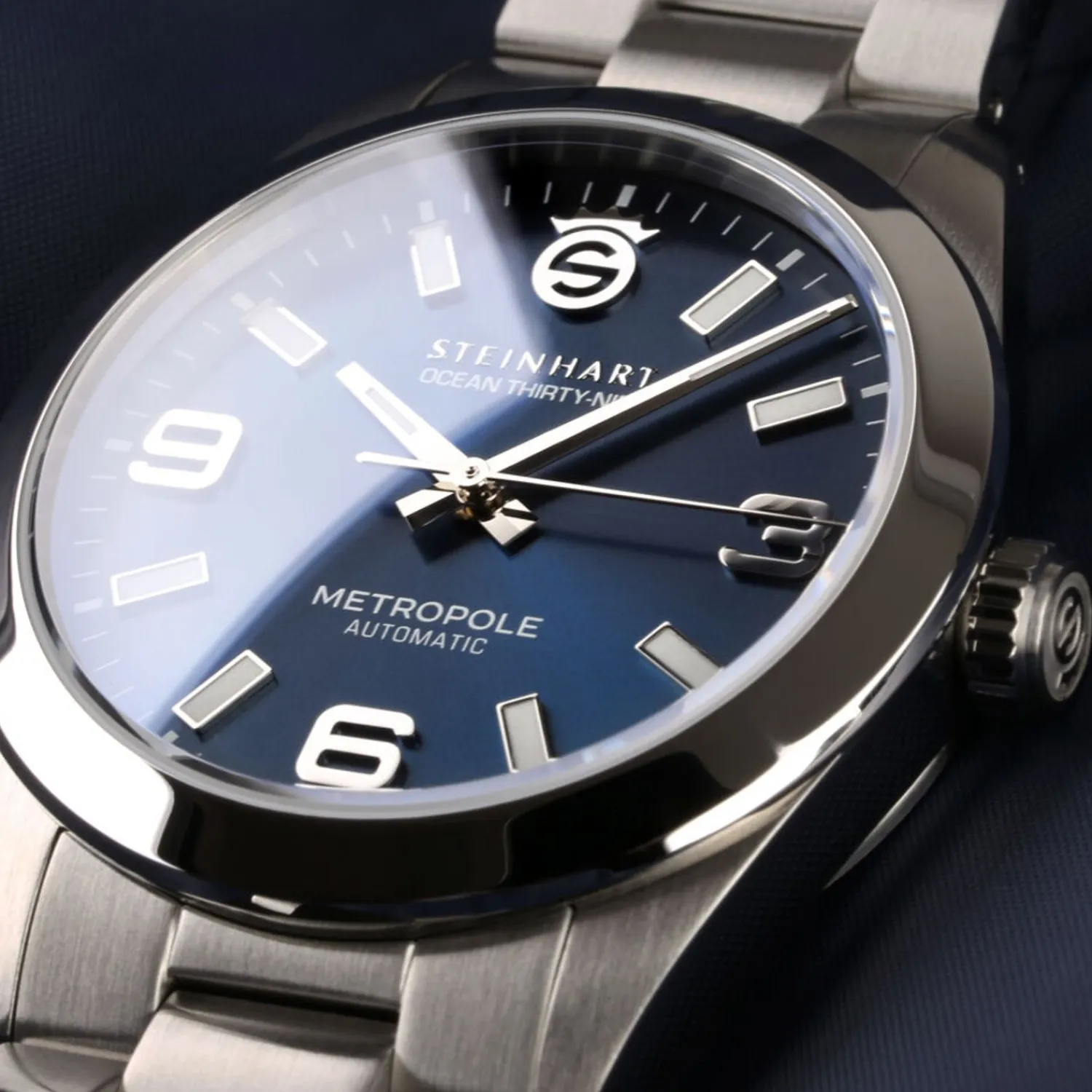 Steinhart Watches Duikhorloges 39 Mm^Oceaan 39 Metropole Sunray Blue