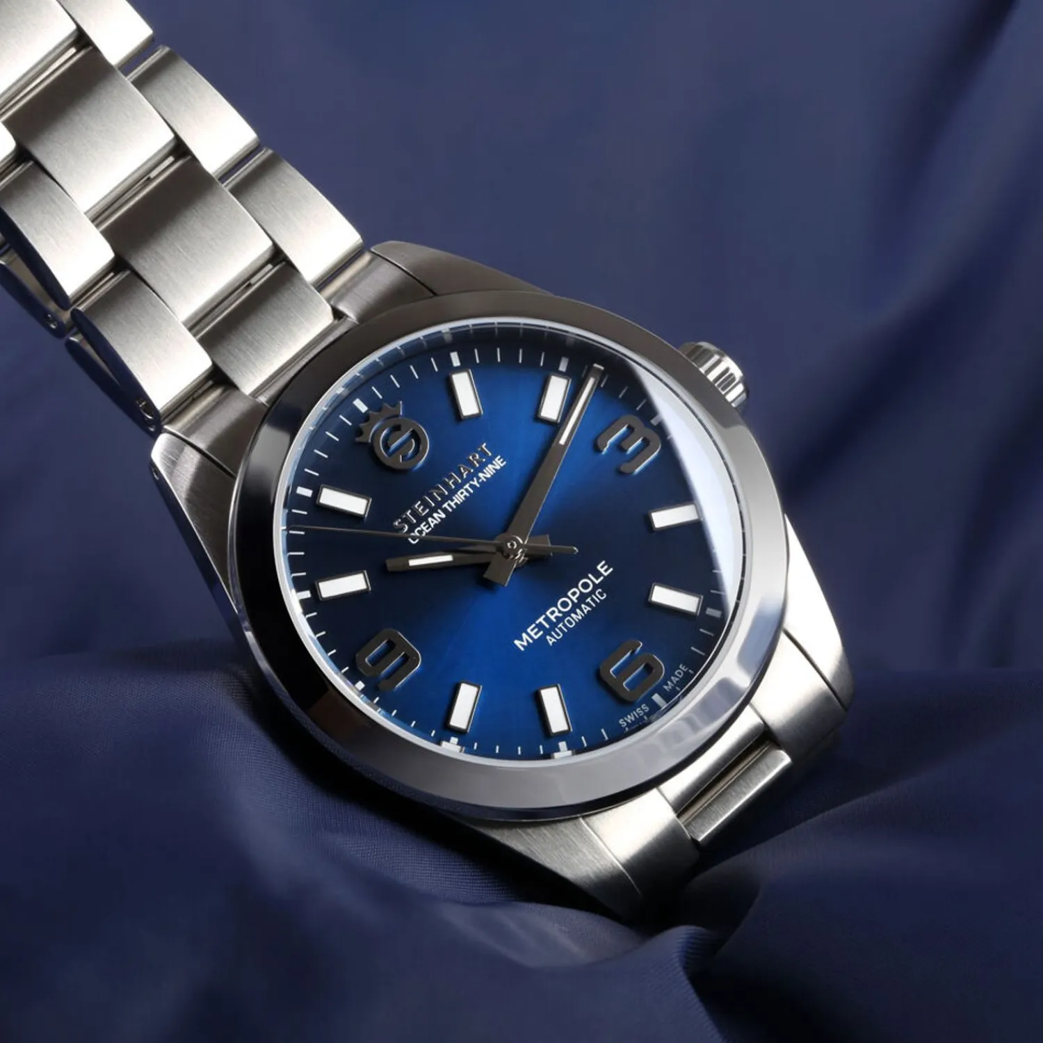 Steinhart Watches Duikhorloges 39 Mm^Oceaan 39 Metropole Sunray Blue