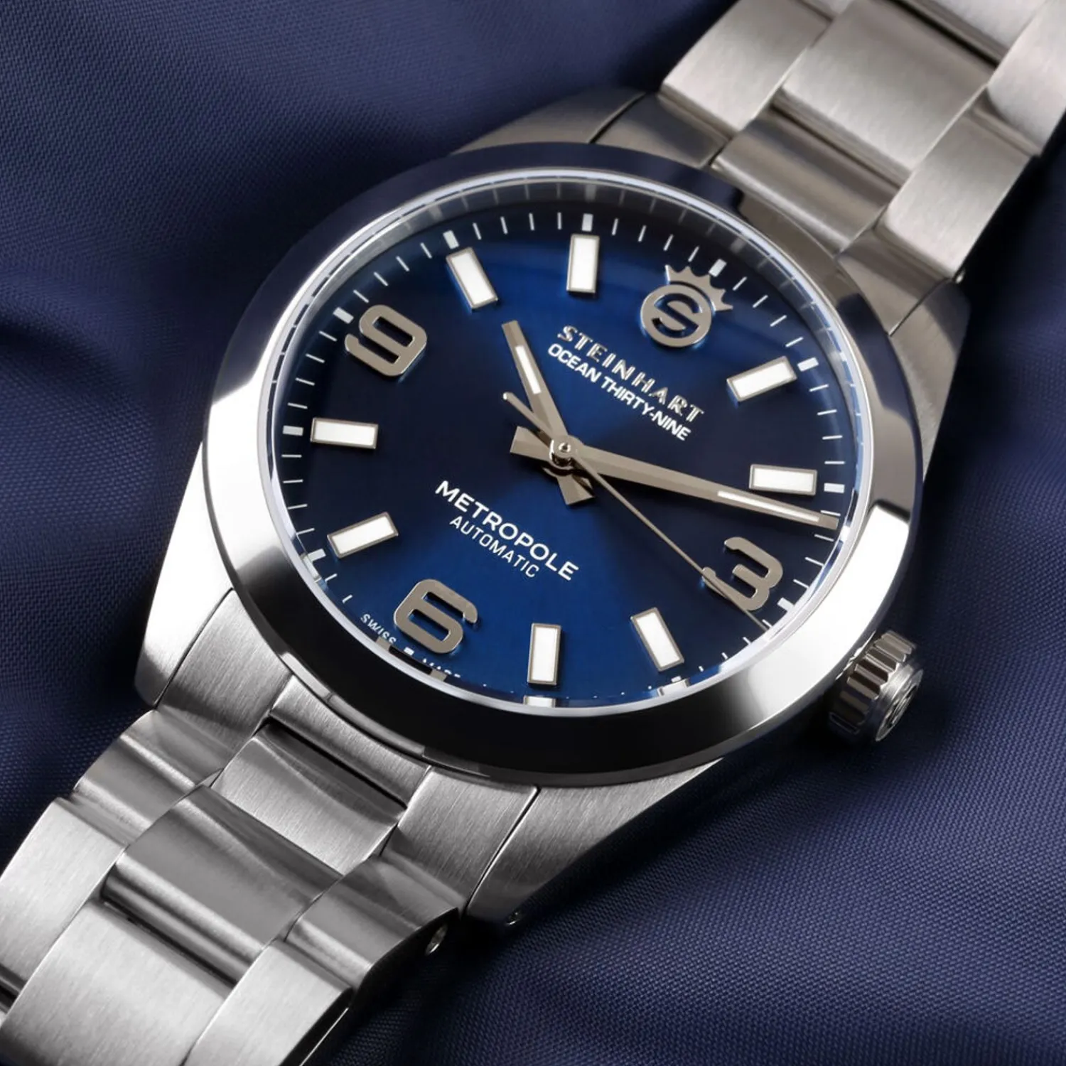 Steinhart Watches Duikhorloges 39 Mm^Oceaan 39 Metropole Sunray Blue