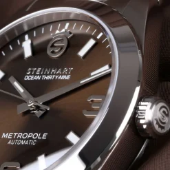 Steinhart Watches Duikhorloges 39 Mm^Oceaan 39 Metropole Sunray Chocolade
