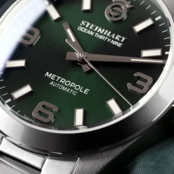 Steinhart Watches Duikhorloges 39 Mm^Oceaan 39 Metropole Zonnestraalgroen