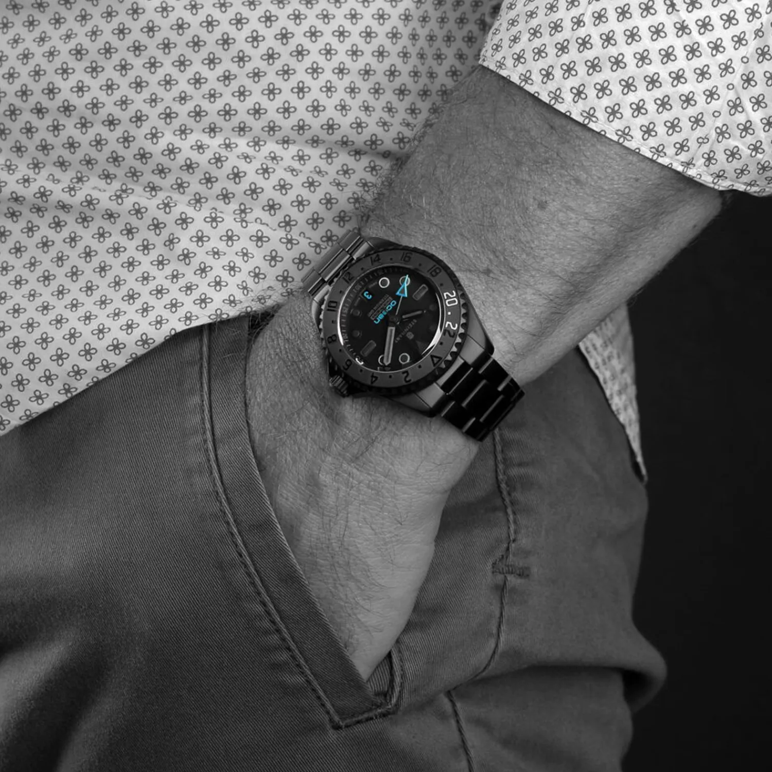 Steinhart Watches Duikhorloges 39 Mm^Oceaan 39 Titanium Gmt Phantom Blue