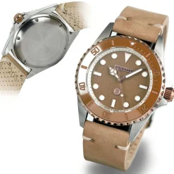 Steinhart Watches Dameshorloges^Ocean 39 Beige Keramiek Duikhorloge