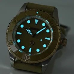 Steinhart Watches Dameshorloges^Ocean 39 Beige Keramiek Duikhorloge