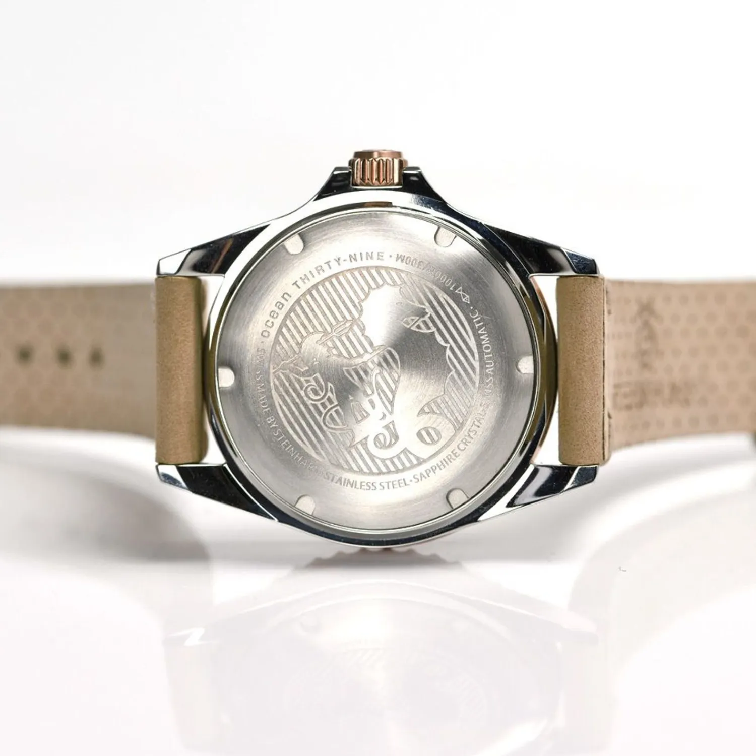 Steinhart Watches Dameshorloges^Ocean 39 Beige Keramiek Duikhorloge
