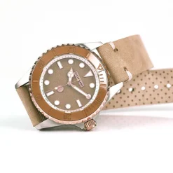 Steinhart Watches Duikhorloges 39 Mm^Ocean 39 Beige Keramiek Duikhorloge