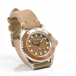Steinhart Watches Duikhorloges 39 Mm^Ocean 39 Beige Keramiek Duikhorloge