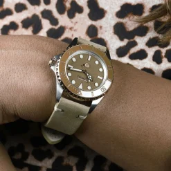 Steinhart Watches Duikhorloges 39 Mm^Ocean 39 Beige Keramiek Duikhorloge