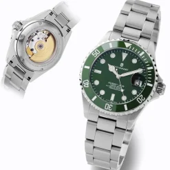 Steinhart Watches Duikhorloges 39 Mm^Ocean 39 Dubbelgroen Keramiek Premium Duikhorloge