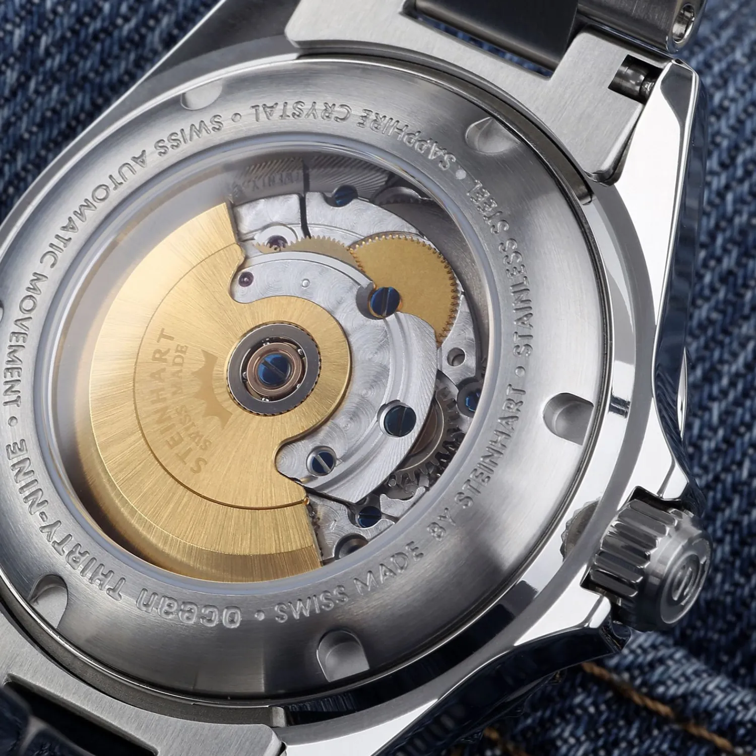 Steinhart Watches Duikhorloges 39 Mm^Ocean 39 Dubbelgroen Keramiek Premium Duikhorloge