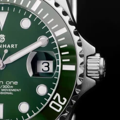 Steinhart Watches Duikhorloges 39 Mm^Ocean 39 Dubbelgroen Keramiek Premium Duikhorloge