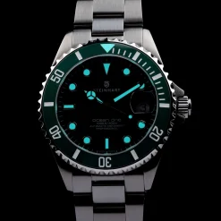 Steinhart Watches Duikhorloges 39 Mm^Ocean 39 Dubbelgroen Keramiek Premium Duikhorloge