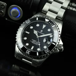 Steinhart Watches Duikhorloges 39 Mm^Ocean 39 Duikhorloge Van Zwart Keramiek