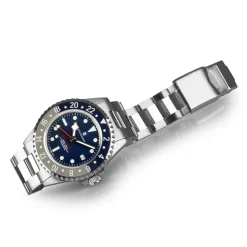 Steinhart Watches Duikhorloges 42 Mm^Ocean 3 Gmt Blauwgrijs Keramiek