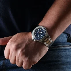 Steinhart Watches Duikhorloges 42 Mm^Ocean 3 Gmt Blauwgrijs Keramiek
