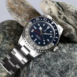 Steinhart Watches Duikhorloges 42 Mm^Ocean 3 Gmt Blauwgrijs Keramiek